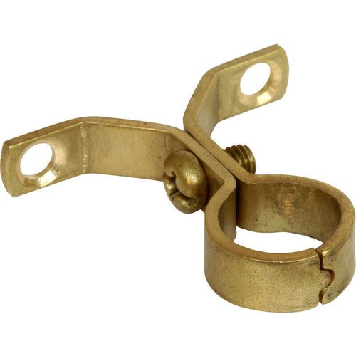 Flat brass screw bracket - brass,