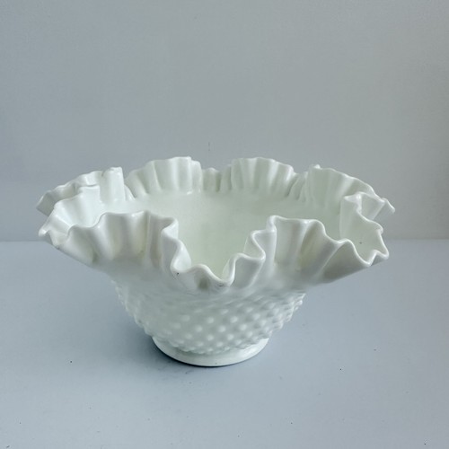 Fenton ruffled hobnail bowl - fenton,