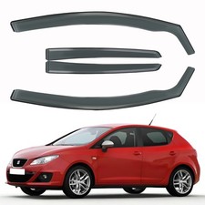 4PCS WIND DEFLECTORS TINTED FOR SEAT IBIZA MK4 6J 5-DOORS HATCHBACK 2008-2017