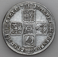 1745 LIMA GEORGE II SHILLING