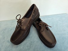 New Timberland men's lace up brown leather boat shoes size US 10.5M, UK 10