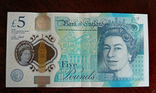 ENGLAND POLYMER £5 BANK NOTE