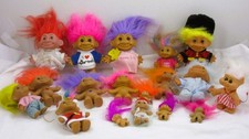 Vintage Troll Doll Bundle – Mixed Sizes, Colours & Outfits