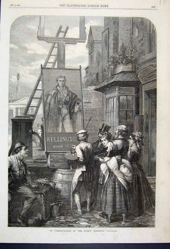 Original old antique print - original,