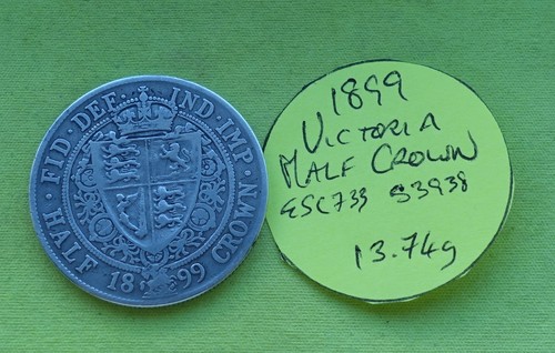 1899 silver half crown - 1899,