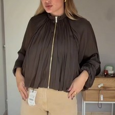 ZARA : Satin Balloon Bomber