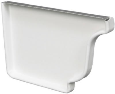 Gutter end cap left white - end,