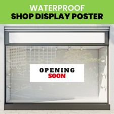 PVC Banner Waterproof Window Poster Opening Soon New Management Refurbishment
