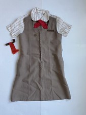 Brownie Girl Scout Vtg 60s 70s SIZE 8/10 Uniform Complete + Pins Vintage