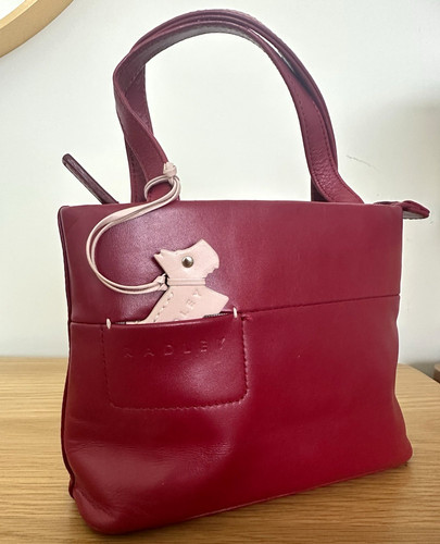 Radley pink leather top - top, handle
