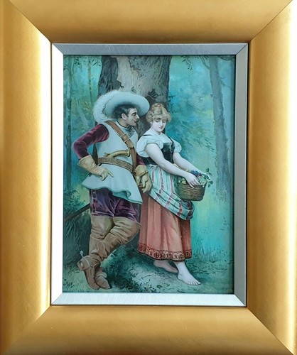 Antique crystoleum titled - antique,