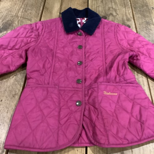 Girls pink barbour jacket - girls, age