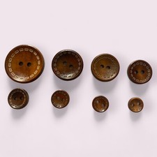 Brown wooden Buttons With