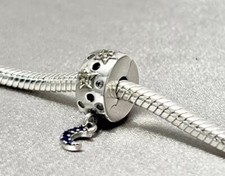 Moon Stars Clip Charm Birth Spacer Bead Stopper Genuine 925 Sterling Silver