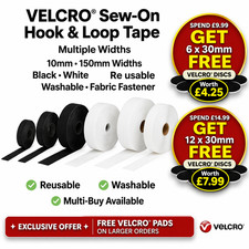 VELCRO® Sew On Tape Hook &