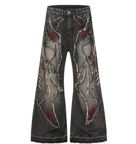 Mens black denim jeans - mens, retro