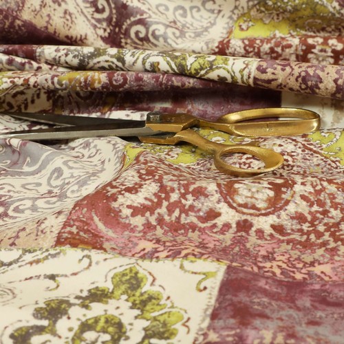 Velvet patchwork upholstery - velvet,
