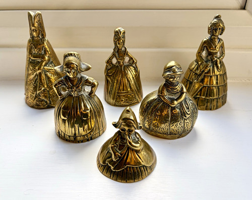 Vintage brass lady - 6,