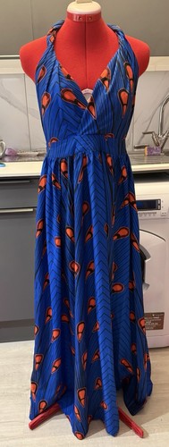 Blue and burnt orange - and,