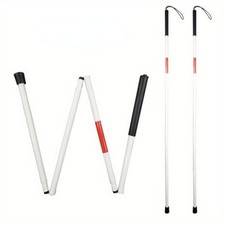 Portable Folding Blind Walking Stick Aluminium Visually Impaired Crutch Cane UK