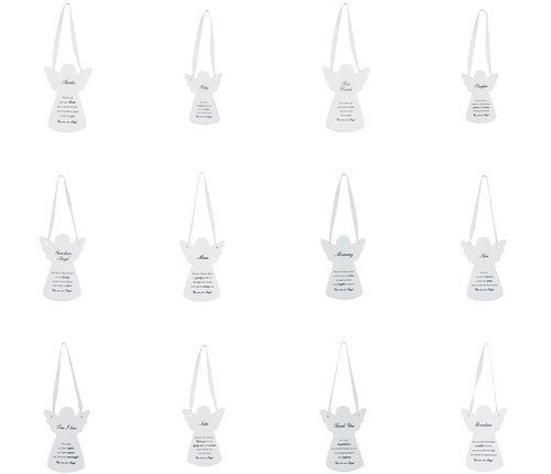 Guardian angel ceramic hanging - ceramic,