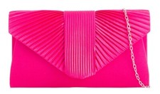 Women's Satin Pleated Clutch