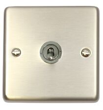 G&H Brassware Brushed Steel Toggle Light Switch 1 or 2 Way 1 2 3 4 Gang