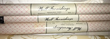 3 Rolls Laura Ashley vintage wallpaper wicker trestle  pink