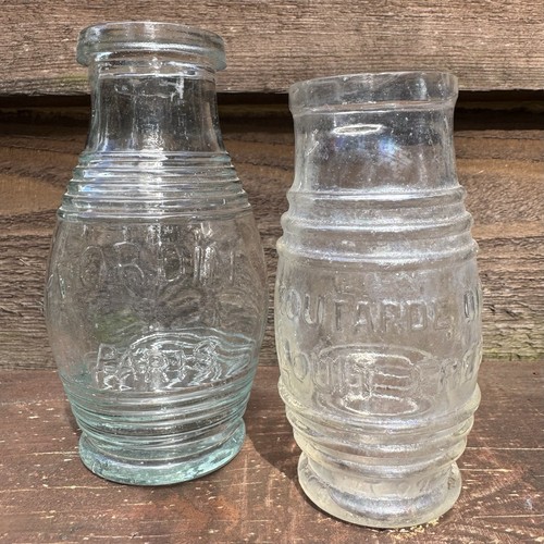 Vintage french glass mustard - french,