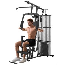 HOMCOM Multifunction Home Gym Weight Training Station Machine Black