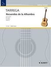 Recuerdos de la Alhambra Francisco Tárrega Book [Softcover] Guitar Schott Music