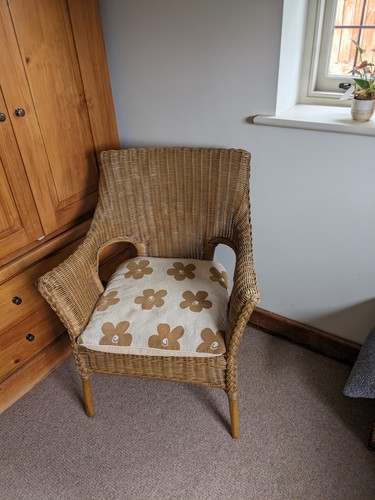 Pair vintage wicker rattan tub - vintage,