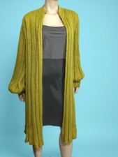 Vintage Wool Long Oversize Green Cardigan. Coatigan? One size