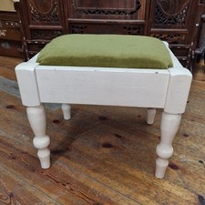 An Antique Painted Stool or Foot Stool 