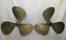 PAIR Lg 16" RH & LH Brass Boat