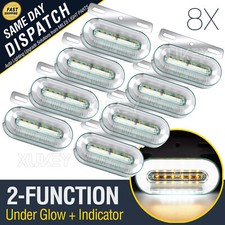 Trailer Front Side Marker Lights Outline White Lamp 12 for Van Truck Tractor LED