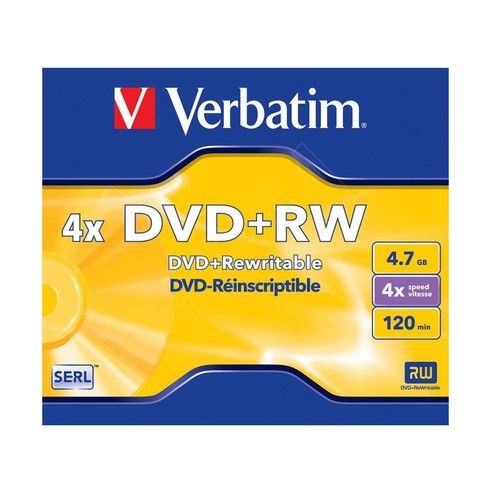 Verbatim dvd 7gb 120min - dvd+rw, 4.7gb