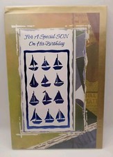 For A Special Son Happy Birthday Card An Gold Envelope Birthdays Cards Boys Boat