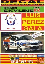 DECAL NISSAN SKYLINE GTR R32 L.PEREZ SALA ALCAÑIZ 1993 WINNER (06)