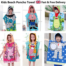Kids Hooded Comfy Towel Poncho for Beach Swimming Bath (6 Designs)