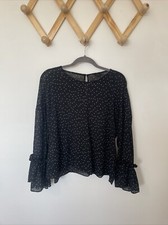 TOPSHOP Black White Polka Dot