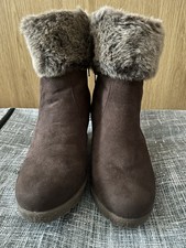 Women Dark Brown Suede Effect