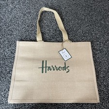 Harrods London Jute Shopper