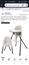 Vital Baby Nourish High Chair for Babies Toddlers Foldable Compact Adjustable