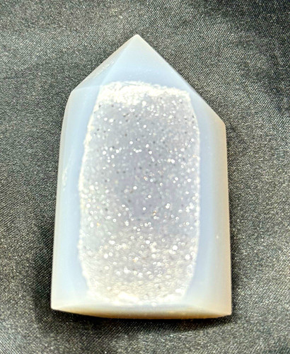 Blue chalcedony druzy agate - druzy,