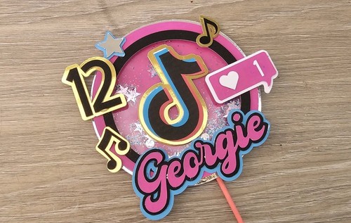 Personalised tik tok cake - personalised,