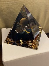 Moonstone Crystal Orgon Pyramid - Energy Tower- Nature- Reiki -Chakra BNIB