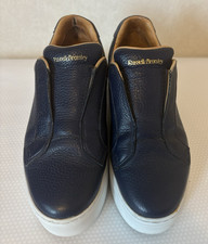 Russell&Bromley  Women’s  Park  Up Flatform Blue  Leather Sneaker Size UK6