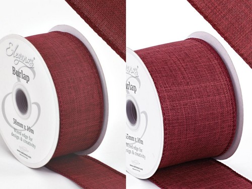 Burgundy wired edge - burgundy,