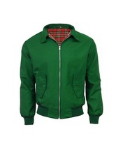 Mens Classic Harrington Jacket Retro 70s Scooter Bomber Style Coat with T-Lining
